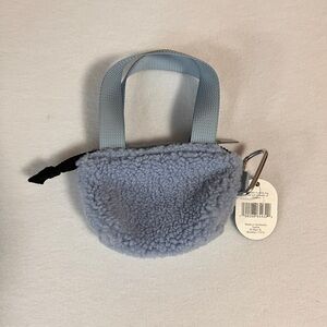 Faux Shearling Micro Mini Tote Daypack with keychain hook